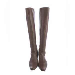 STAUD Wally Brown Leather Over-the-Knee Boots 9